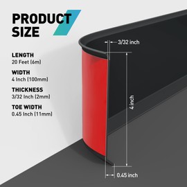 FCSOTSPS Baseboard Trim, 4 Inch(W) x 20 Feet(L) Peel and Stick Flexible Baseboard Molding Trim, Self Adhesive Vinyl Baseboard Cove Base, Base Boards for Walls with 1 PCS Utility Knife,Black