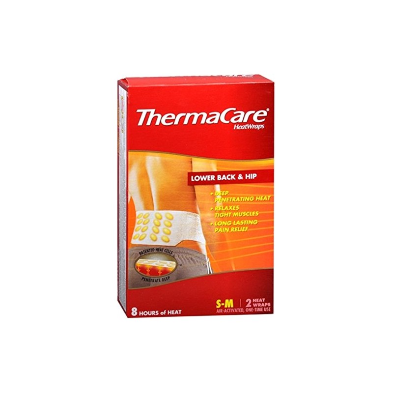 ThermaCare Heatwraps Small-Med Back & Hip 2 Each (Pack of