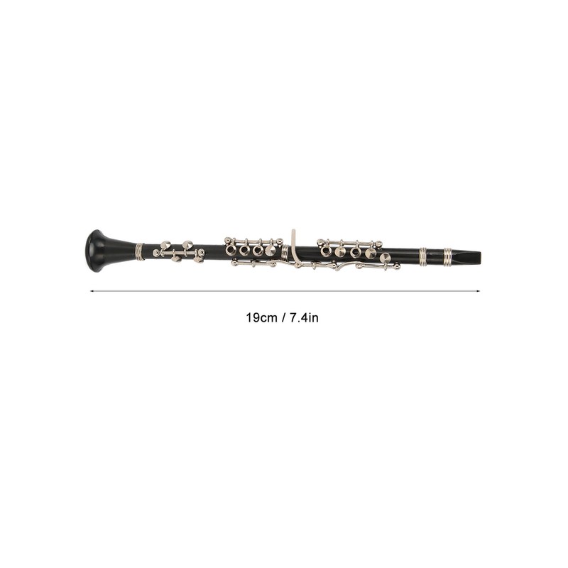 Miniature Clarinet Replica with Stand and Case Musical Instrument Model