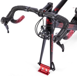 CXWXC Bicycle Front Fork Holder Stand Quick Release for 0.55 inch (12 mm) / 0.65 inch (15 mm) Through Axles for Car and Indoor Storage, Red (CX-C09)