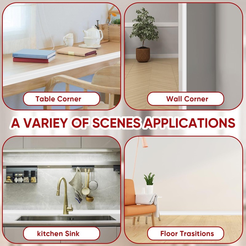 Wall Corner Protector Moulding Trim (White, 1.6 in x 10