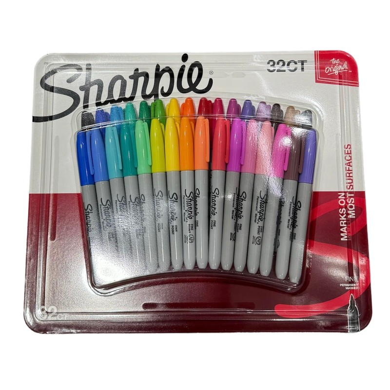 SHARPIE Permanent Markers | Fine Point | 32 Count (Multicolor)