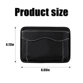 LKAHG Car Seat Side Pocket Organizer, Leather Vehicle Storage Bag for Phones Sunglasses Holder, Multifunctional Auto Console Door Window Gap Filler Organizer, Universal for SUV, Truck, RV