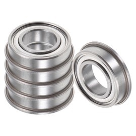 Kozelo 5Pcs F6800ZZ Flange Ball Bearing-[10x19x5mm] Sealed Bearing for Industrial Equipment, Motors, Machines, Chromium Steel