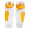 Fruit Infuser Water Bottle Anti Slip Grip Flip Top Lid