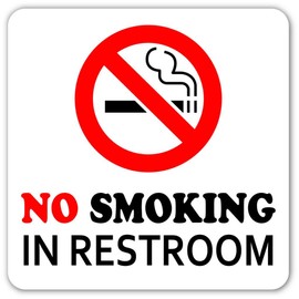 No Smoking in Restroom Vinyl Decal Bumper Sticker