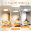 48 inch White Slim Retractable Ceiling Fan with Light and