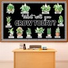 Spring Greenery Potted Plant Bulletin Board Set Motivational Eucalyptus Classroom