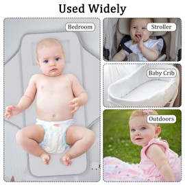 Portable Diaper Changing Pad for Baby & Toddler Waterproof Foldable Baby Changing Mat Built-in Pillow, Travel Infant Changing Pads for Moms Baby Changer Machine Washable