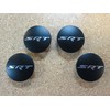 Mopar Dodge Challenger Charger Black SRT Wheel Center Cap Set