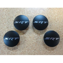 Mopar Dodge Challenger Charger Black SRT Wheel Center Cap Set of 4 OEM