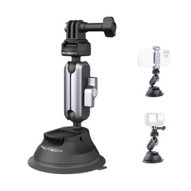 PGYTECH CapLock Suction Cup Mount Compatible for DJI OSMO Action 4/3/2, Gopro 11/10/9/8, OSMO Pocket 2, Insta360 ONE RS, R, ONE X3, X2 with 1/4"-20 Standard Thread Adapter