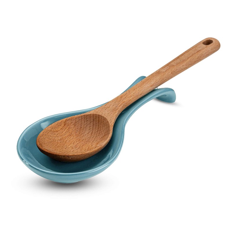 Ceramic Spoon Rest, by Kook, Utensil Holder for Stovetop, Farmhouse