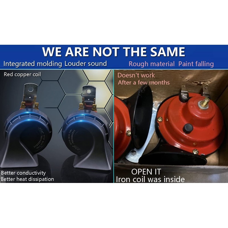 Car Horn Truck Horns 12V,BANHAO Train Horn Waterproof High Low