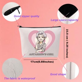 BG3 Inspired Cosmetic Bag Astarion Baldur Gift Astarion High Elf Gift Astarion Fans Gift Astarion Girl Makeup Bag for Gamer (Astarion Girl)