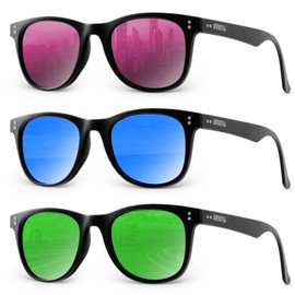 AEANU Polarized Sunglasses for Men Women - Sports Driving Fishing Golf Glasses - UV400 Protection - 3 pack GREEN/BLUE/ROSE