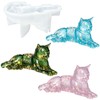 Realistic Lie Prone Cat Silicone Mold,3D Resting Kitten Figurine Mold