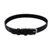 Winners Outer Wear Leather Belt with Stirrup Buckle, Black, 36"