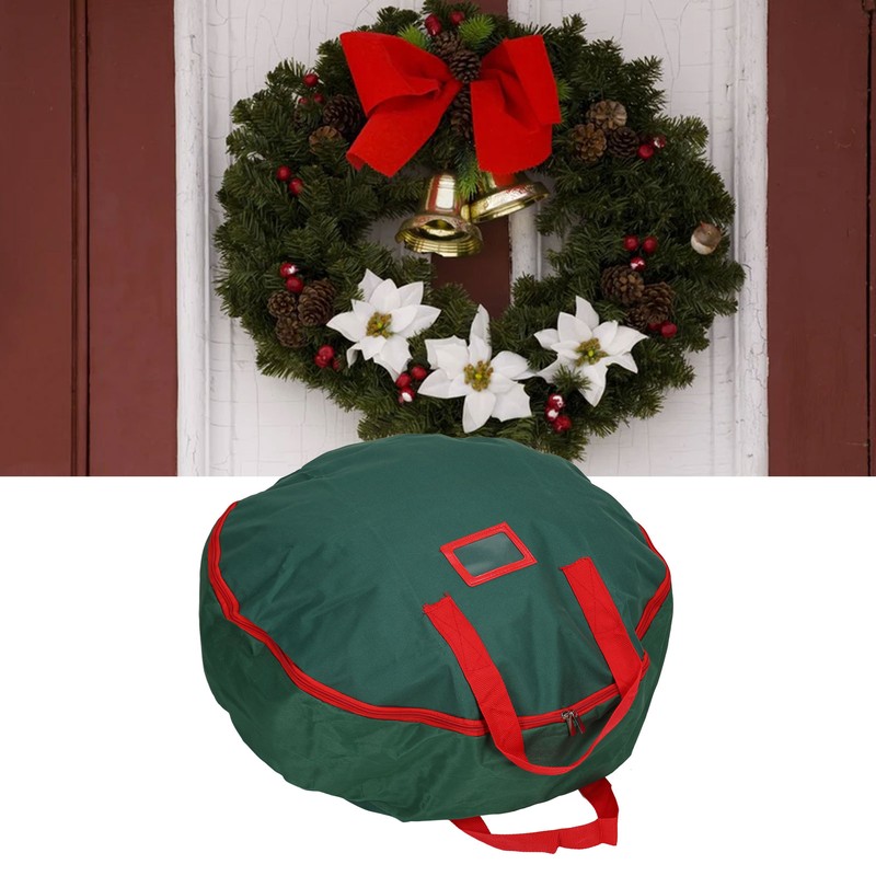 Christmas Wreath Storage Bag 600D Oxford Cloth Waterproof Tear Resistant