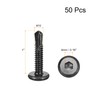 sourcing map Hex Socket Self Tapping Screws, 10 x 1"