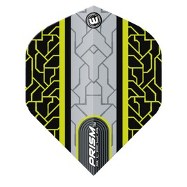WINMAU Prism Alpha Circuit Black and Yellow Dart Flights - 1 Set per Pack (Total 3 Flights)