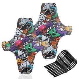 SWZY 2pcs Mountian Bike Mud Flap,MTB Mud Guard Front and Rear Compatible,MTB Mud Guard Front and Rear Compatible,Fits 20" 26" 27.5" 29 inch and Fat Bicycle