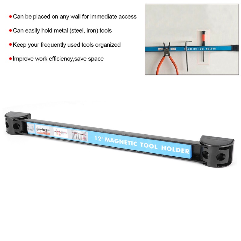 Magnetic Tool Holder Organizer Shelves Connecting Strip for Garage Workshop12in
