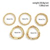 LXSSLY 5Pcs Gold Bangles Bracelets Set for Women,14K Gold Plated