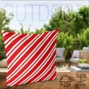 VOID White Red Striped Cushion Cover Polyester Waterproof Outdoor Indoor