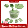 SUSTEAS Salad Spinner Large with 5 Blade Slicer and Egg