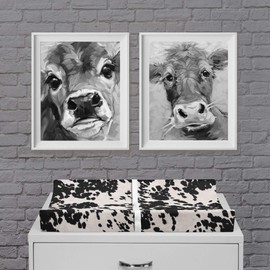 Glenna Jean Cow - Funda para cambiador, color negro, estándar