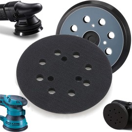ANBOO 2 Pack 8 Holes 5 Inch Replacement Hook and Loop Sanding Pads Compatible with Makita BO5010, BO5030K, BO5031K, BO5041K (Blue)