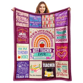 NIVAY Teacher Appreciation Gifts - Teacher Gifts for Women - Presents for Teach Women - Best Teach Appreciation Presents for Female Ideas - Professor Christmas Retirement Birthday Blanket 50"X60"