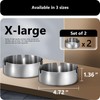 roygra Ashtray 2 Pack, Metal Ashtray - Silver, X-Large Size