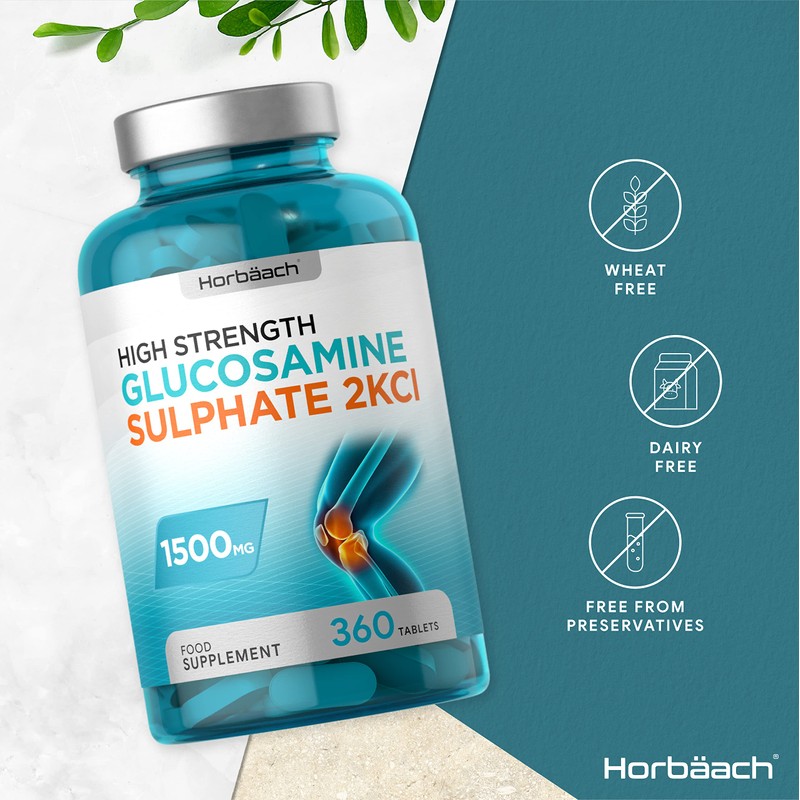Glucosamine Sulphate 2KCL Supplement 1500mg | 360 Tablets | High