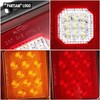 Partsam 2x LED Triple Tail Lights 45 LEDs Rectangle Vertical