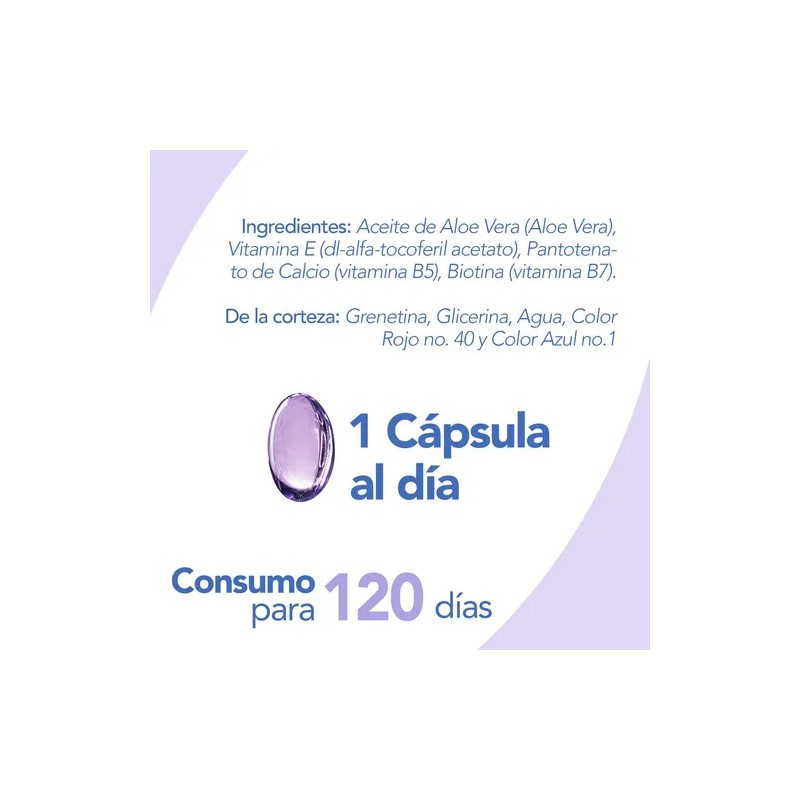 Biotina Pantenol 120 Softgels De 700 Mg Natgel Sabor Sin