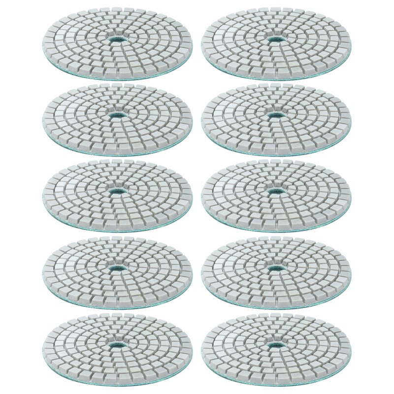 10Pcs 3in Diamond Wet Polishing Pad Soft Grinding Discs Polisher