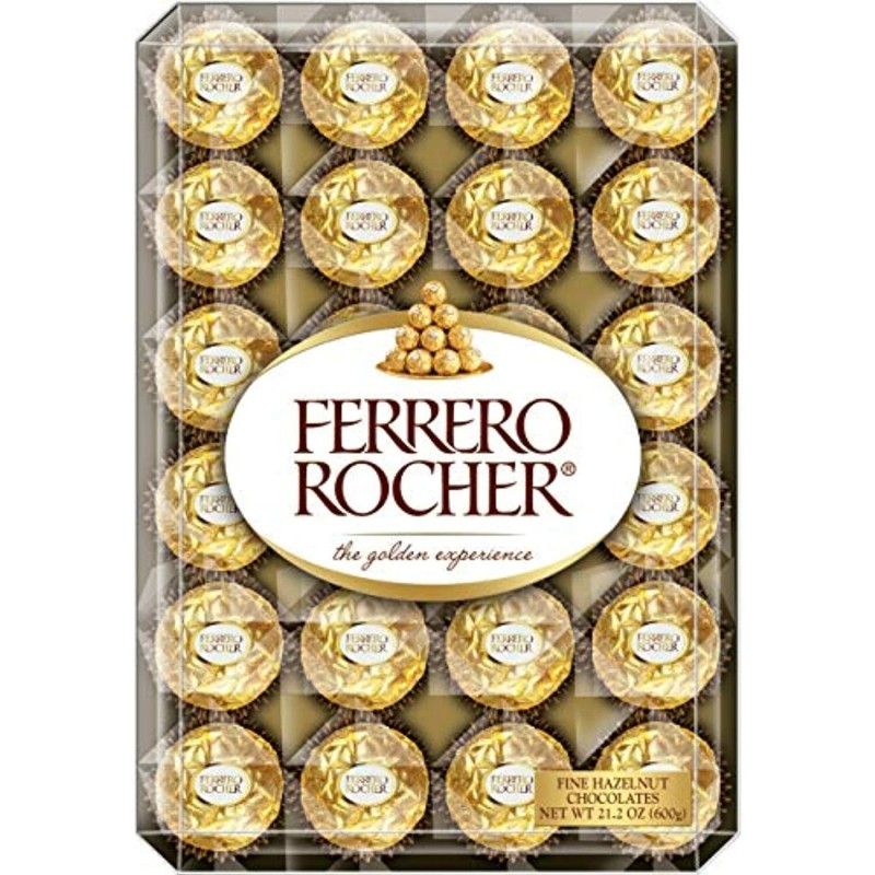 Ferrero Rocher Fine Hazelnut Chocolates, 24 Count, Assorted Coconut and