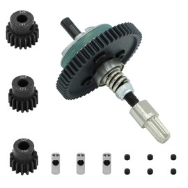 GLOBACT for 1/10 Traxxas Slash 4X4 Slipper Clutch/Stampede 4X4/Rustle 4X4 Metal Steel Differential Gear 32P 54T Spur Gear with 15T/17T/19T Pinions Gear Sets Parts Upgrade Replace Traxxas 6878