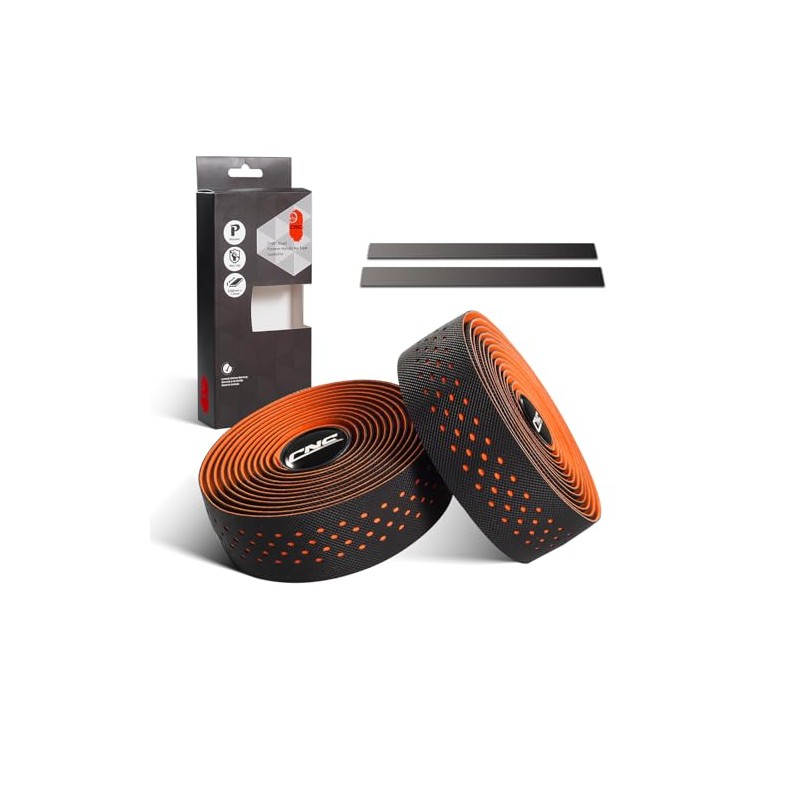 CNCLOL Road Bike Handlebar Tapes,2350mm Bicycle Handlebar Tapes,Orange