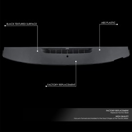 DNA MOTORING OE Style Upper Dash Panel Trim Compatible with 07-14 Silverado Sierra 2500 3500 / Yukon/Escalade, ZTL-Y-0309