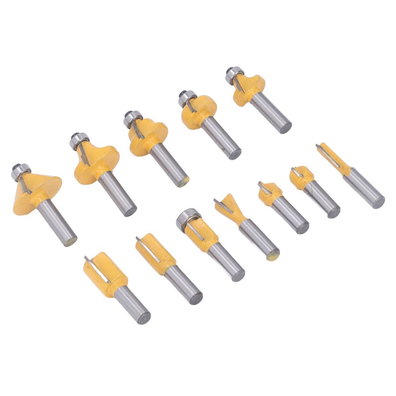 12PCS Router Bits 8mm Shank Carbide Blade Woodworking Milling Cutter