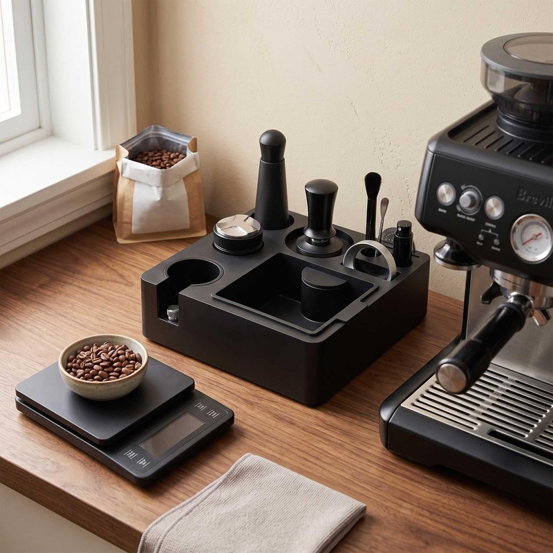 54mm Espresso Accessories Kit, 9-Piece Set with Knock Box &