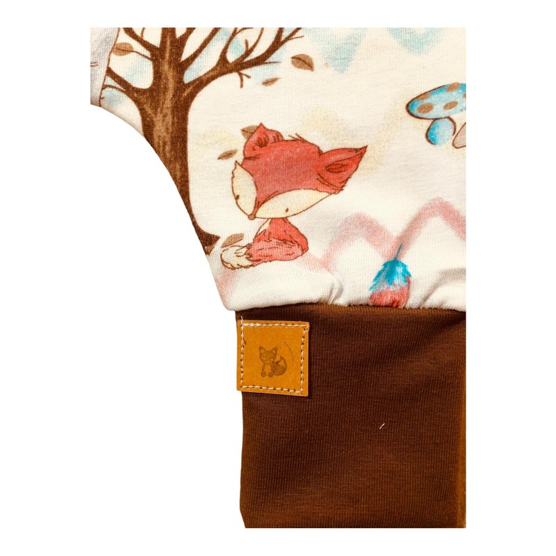 Strampler Spieler Boho weiß braun Fuchs Waldtiere (56)