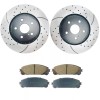 Atmansta Front Drilled Brake Rotors & Ceramic Pads for 2011