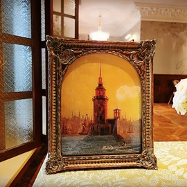 BILXIM 8x10 Vintage Picture Frame, Antique Bronze Gold Ornate Arched Photo Frame for Wall Hanging or Tabletop Display, Retro Gothic Home Decor, Photo Gallery Art