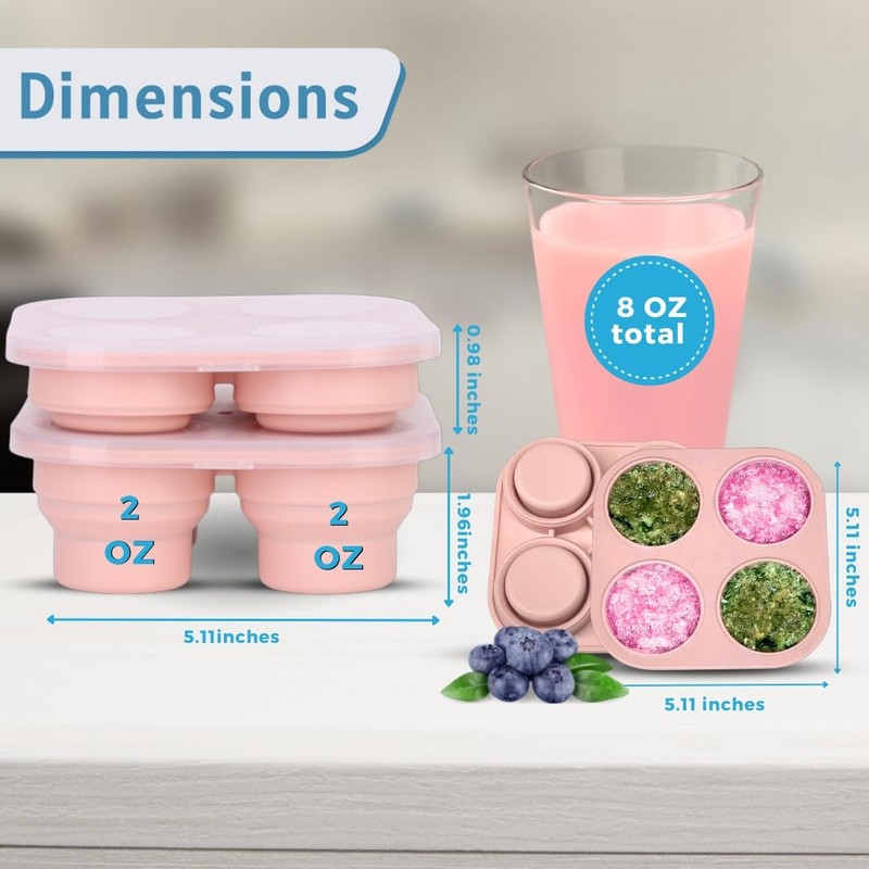 UR Happy Place Silicone Freezer Tray with Lid - Stackable