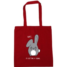 Hippowarehouse Wait I'm getting a signal bunny rabbit Tote Shopping Gym Beach Bag 42cm x38cm, 10 litres
