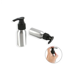 Aluminum cosmetic bottle pump container 3ea